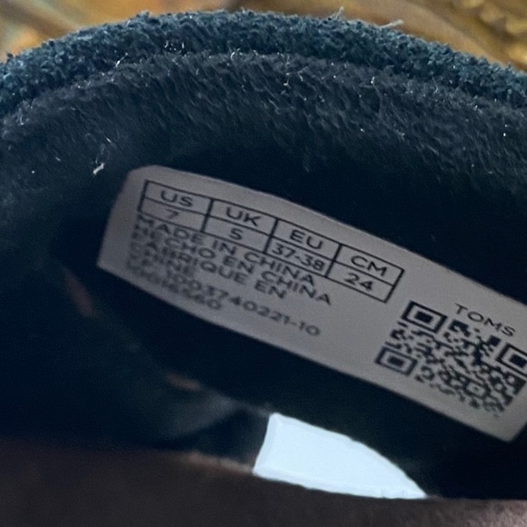 Toms Black and Brown Patterned Wedges - Picture 9 of 14